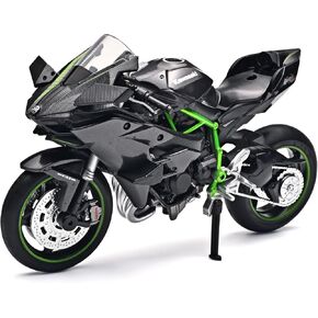 Die Cast Motorcycle Model 1/12 Scale Motorcycle for Kawasaki Ninja H2R,Kawasaki H2R Toy Motorcycles Front Wheel Can Be Steered Left and Right,Motorcycles Model for Adults Collectors