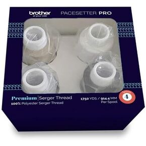 خيط Serger Premium Breath ، 4 بقع ، أبيض/لؤلؤي رمادي/مرحبًا taupe/Black