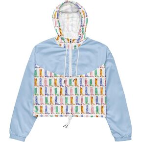 Watercolor Cowboy Boots Cropped Windbreaker in Saudi Arabia
