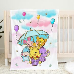 بطانية أطفال من الصوف فائق النعومة من UNIQUE Woodland مقاس 30×40 بوصة، بطانية أطفال على شكل حيوانات غابة لطيفة، محايدة للجنسين in Kuwait