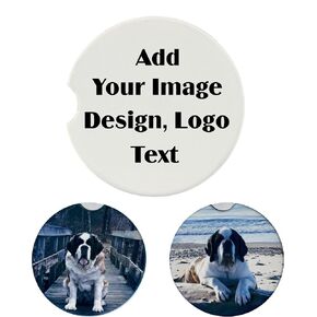 الوقايات المخصصة للسيارات المخصصة للسيارات التلقائية لحاملي الكأس إضافة شعار نص الصورة الخاص بك مع الوقايات المصممة مع الحجر الرملي السيراميك قبضة الإصبع أو قاعدة مطاطية البوليستر 2PC (الحجر الرملي الخزفي)