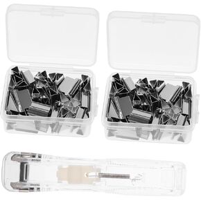 Gadpiparty 1SET File File Stapler مع مقايضة مقاطع محمولة ورق مكاتب محمولة لإدارة تقارير الوثائق والمهام تصميم قوي ومؤثر للمستلزمات المكتبية in Kuwait