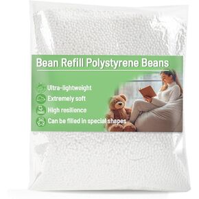 Sukh Bean Bag Filler - Bean Bag Filling Pillow Filler Cushion Foam Polystyrene Stuffing Pillow Stuffing for Cushion, Couch, Pillow, Chairs, Sofa,Plush Toy, Pet Bed (5 Liters)