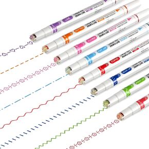 8-Piece Magic Drawing Pens, Outline Markers for Scrapbooking, Bullet Journaling, DIY Crafts and Card Making, Non-Toxic and Acid-Free Pens for Girls, Teens and Adults