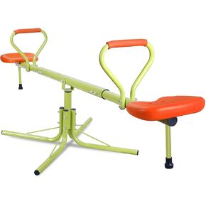 HomGarden Kids Seesaw 360 Degree Rotation Safe Swivel Teeter Totter Outdoor Indoor Home Playground Equipment Set