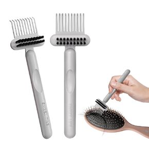 RHOS 2-in-1 Hair Brush Cleaner and Remover Tool - Comb for Removing Hair and Dust, Suitable for Home and Salon Use (1 Pack-Green)