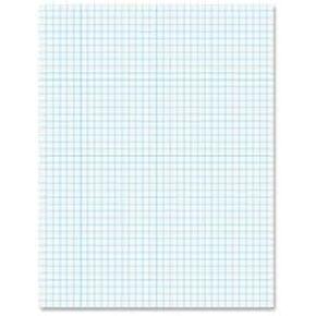 Ampad 8 1/2 x 11 Inches White Quad Pad, 4 Square Inch, 50 Sheets, 10 Pack