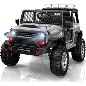 L8 Ride On Car, 2 Seater, 12V Kids Electric Car w/Remote Control, 4-Wheel Suspension, Bluetooth Speaker, Multi Music Modes, 3 Speeds, LED Lights, Xmas & Birthday Gift Ideas for Kids Ages 3+