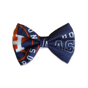Newborn To Toddler Girls Astros Hair Bow Football Nylon Headband Or Alligator Clip | Made In USA | Fast Shipping (Nylon)
