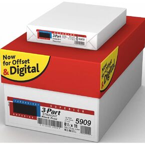 Superior 8.5 x 11 Carbonless Paper, 3 Part Straight (Bright White/Canary/Pink), 1340 Sets (4000 Sheet)