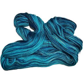 Artisan Yarns: Hand Dyed Alpaca Lace Yarn, Hand Painted: Turquoise Twist, Lace Weight, 100 Grams, 875 Yards, 70/30 Baby Alpaca/Mulberry Silk