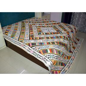 Marusthali Indian patchwork bedspread, Applique Patchwork bedspreads, Cut work Hand Stitched Blanket Bedding Bed Cover Patchwork Bed sheet