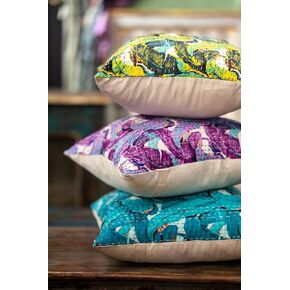 Authentic Blockprint Cotton Kantha Bedspread-Handstitched Artistry from Tribal India-Plush Coverlet, Quilt, Throw Cotton Boho Original textiles Bedding Bedroom Decor (Tropical Forest Purple)