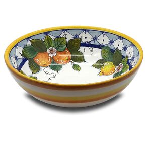 Large Ceramic Bowl for Kitchen - Italian dinnerware pasta bowl - Platter serving tray - Hand painted Tuscan pottery bowls - Made in Italy plates set - Ceramics salad tuscan soul pottery