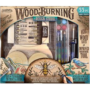 ArtSkills Wood Burning Tool Kit – 55 Piece Complete Woodburning Arts and Crafts Kit for Kids & Adults Cool Gifts for Teen Boys & Girls Fun Crafts DIY Projects