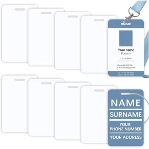 12Pcs Sublimation id Badge Blanks Luggage tag Aluminum Double Sided id Cards Name Tags Metal Keychain Sublimation Blanks Bulk Products Items