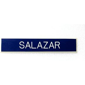 Custom Air Force Name Tag Blue Plastic (Regular Pin Posts)