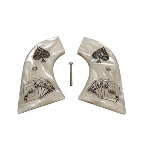 Pearl Dead Man's Hand Ruger New Vaquero Grips