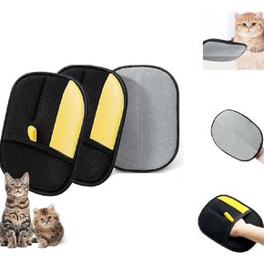 Deanity Pet Hair Removal Glove, Deanity Reusable Electrostatic Pet Hair Remover, Deanities Electrostatic Gloves Pet Hair, Quick for Couch, Clothing, Carpet, Furniture, Car Seats (3PCS)