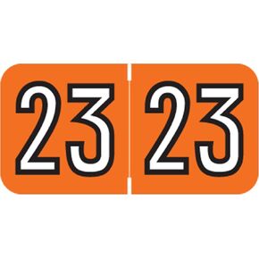 2025 Year Stickers, Doctor Stuff 2025 Chart Stickers, Blue/Black Color Coded, Barkley FYBAM Style, USA Made Year Labels for End Tab File Folders, 500/Roll, 1 Roll, 3/4" x 1-1/2"