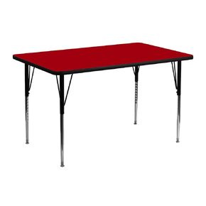 EMMA + OLIVER 24x48 Grey Thermal Laminate Adjustable Activity Table