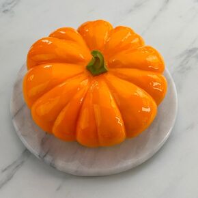 Dinara Kasko Pumpkin handmade silicone mold for baking. Geometric 3D silicone mold for cake or mousse. By world famous pastry chef Dinara Kasko