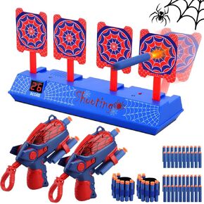 لعبة إطلاق النار للأولاد من 3 إلى 12 عامًا: هدف إطلاق النار على العنكبوت مع 2 Foam Dart Toy Blaste ، ألعاب العنكبوت للأولاد 4-6 ، مدافع Dart for Kid ، لعبة Target Toys Shooting للأطفال الذين تتراوح أعمارهم بين 3+