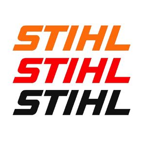 Vinyl Decal - Compatible with STIHL products (11" x 2.25", Orange)