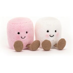 Jellycat Amuseables Pink and White Marshmallows Stuffed Toy, 3.5 inches | Food Plush | Fun Gift Idea