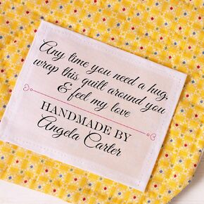 Feel My Love Quilt Labels - Personalized Sentimental Quilt Labels