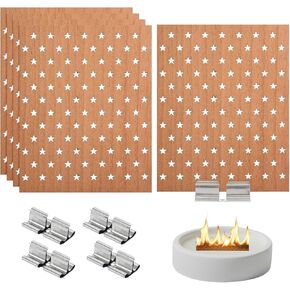 PATIKIL 5 Set 2.8x3.5 Inch Wood Wicks for Candles Making, Five Pointed Stars Hollow Natural Wooden Wick with Metal Clip Holders, DIY Candle Making Supplies Kit for Handmade Crafts