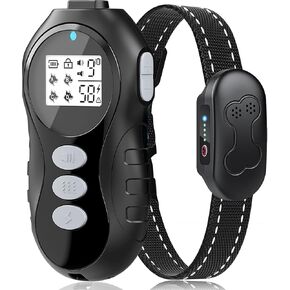Dog Shock Collar with Remote Control - Shock Collar for Dogs, IPX7 Waterproof Dog Training Collar with Beep Vibration Shock Flashlight Long-Lasting Battery Safe Training for Dogs 10–120 lbs