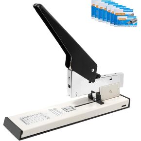 Heavy Duty Stapler with 8000 Staples, High Capacity Manual Stapler for 2-240 Sheets, Jam-Free & Anti-Slip Base, Ideal for Offices, Schools, Print Shops