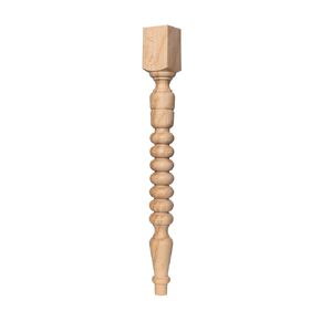 Dining Wooden Table Leg, Wood Furniture Leg, Dresser Leg, Sofa Leg, Rustic Wooden Leg (without connector, 40 Inch / 100 cm)