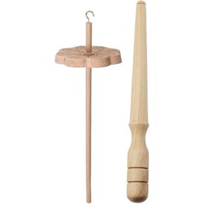 Flower Shape Drop Spindle,Hand Carved,Sewing Projects Yarn Making Portable Yarn Wheel Wooden for Woven Knitted, Without Wool Strips