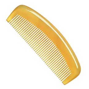 Premium Quality 100% Handmade Anti Static Natural Sheep Horn Comb - Professional Detangling Massage Comb (Wide Tooth)