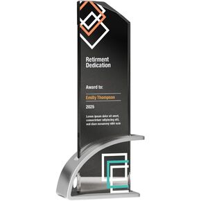 Crystal Award UV Print Plaque Display Stand Office Decoration Business Gift Recognition Award Ceremony Presentation Crystal Trophy