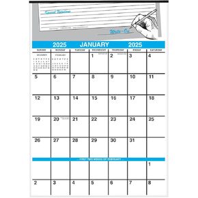 Miles Kimball Large 1 Year Vertical Giant Write On Calendar Ideal for Dorm Room, Refrigerator, Kitchen and Office - 15 1/2 in. x 22 in., 2023