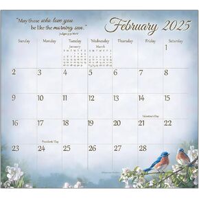 2025 Magnetic Calendar Pad-Songbirds of Faith (9.375" x 8.375")