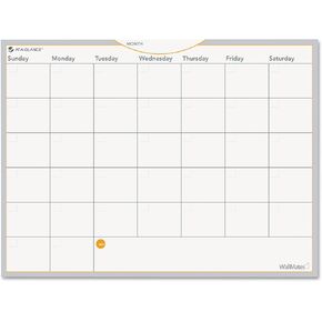 AT-A-GLANCE AW502028 WallMates Self-Adhesive Dry Erase Monthly Planning Surface, 24 x 18