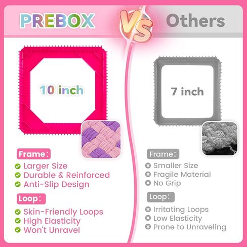 Pro 10 Inch Potholder Loom Kit for Kids & Beginners, Large Weaving Loom Crafts for Girls Age 6-12 Year Old & Adults, Gift Ideas for Birthday & Christmas, 112 Delicate Loops to Make 2 Pot Holders in Saudi Arabia