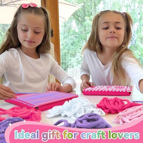 Pro 10 Inch Potholder Loom Kit for Kids & Beginners, Large Weaving Loom Crafts for Girls Age 6-12 Year Old & Adults, Gift Ideas for Birthday & Christmas, 112 Delicate Loops to Make 2 Pot Holders in Saudi Arabia