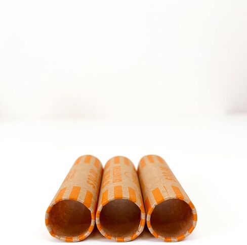 Beam Coin Wrappers Preformed, 112 Quarters, Heavyweight, Durable, Crimped Bottom, Color Coded, ABA Standard, Coin Roll Wrapper (Quarters, 112) in Kuwait