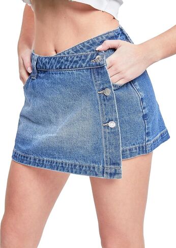 YMI Women's Denim Wrap Skort in Saudi Arabia