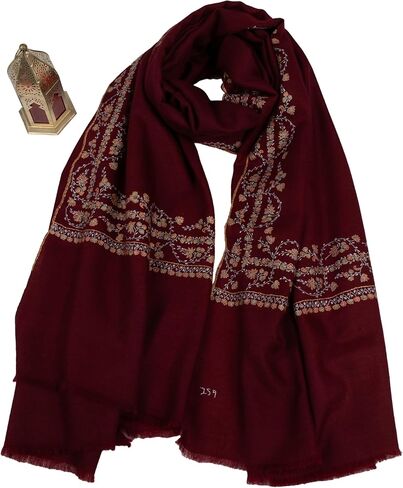 شال باشمينا الفاخرة للنساء - وشاح الكشمير المطرزة Handloom | غلاف خفيف الوزن ناعم للغاية ، سرق أنيقة - هدية مثالية لصديقته ، زوجة ، أم - مناسبات خاصة و 40 × 80 بوصة in Kuwait