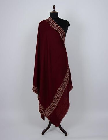 شال باشمينا الفاخرة للنساء - وشاح الكشمير المطرزة Handloom | غلاف خفيف الوزن ناعم للغاية ، سرق أنيقة - هدية مثالية لصديقته ، زوجة ، أم - مناسبات خاصة و 40 × 80 بوصة in Kuwait