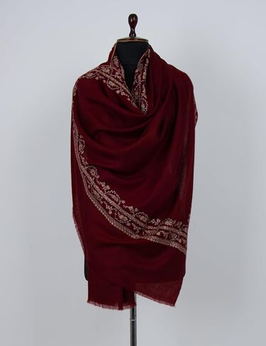 شال باشمينا الفاخرة للنساء - وشاح الكشمير المطرزة Handloom | غلاف خفيف الوزن ناعم للغاية ، سرق أنيقة - هدية مثالية لصديقته ، زوجة ، أم - مناسبات خاصة و 40 × 80 بوصة in Kuwait