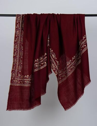 شال باشمينا الفاخرة للنساء - وشاح الكشمير المطرزة Handloom | غلاف خفيف الوزن ناعم للغاية ، سرق أنيقة - هدية مثالية لصديقته ، زوجة ، أم - مناسبات خاصة و 40 × 80 بوصة in Kuwait
