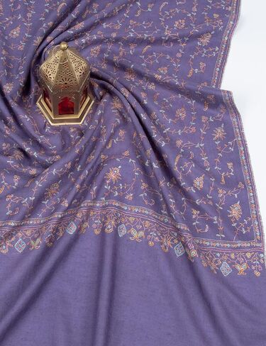 الفاخرة Sozni المطرزة باشمينا التفاف - شال كشميري منسوجة يدويًا للنساء - وشاح ناعم ناعم للكشمير - باشمينا الأنيقة - هدية لها ، زوجة ، الأم ، الشتاء والشال الزفاف ، 28 × 80 " in Kuwait