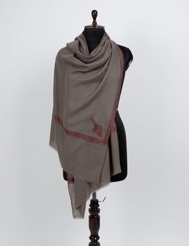 Hand-Embroidered Sozni Pashmina Shawl – Luxury Cashmere Wedding Wrap – Sustainable Kashmir Heirloom – Timeless Gift for Bride, Wife & Her – Artisan Bridal Scarf for Special Occasions, 28 x 80 inches in Saudi Arabia